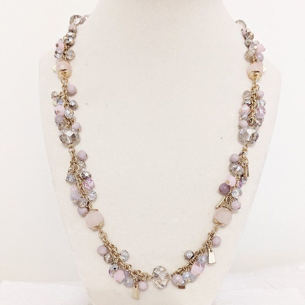 Talbots Clutter Crystal Rhinestone Necklace - Picture 2 of 5